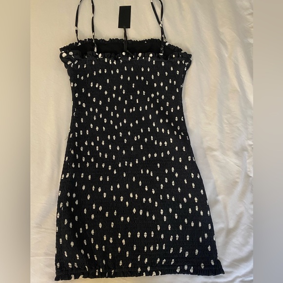 Revolve H:ours black & white polka dot mini dress - Picture 8 of 8